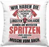 Trendation - Feuerwehr Spruch Geschenk Deko-Kissen mit Produktbild-Vorschau 1