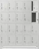 A full view of a gray metal locker unit with 20 compartments. Anteprima dell’immagine prodotto