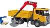 bruder ScaniaSuper 560R Baustellen-LKW Kran und 2 Paletten Produktbild-Vorschau 1