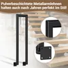 Ikodm 85cm U-Form Treppengeländer Schwarz Ovalrohr Handlauf Produktbild-Vorschau 3
