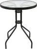 Sussex Runder Garten-Esstisch mit Glasplatte – 60 cm x 70 Produktbild-Vorschau 1