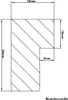 A technical drawing or diagram of a moulding profile with dimensions indicated. Náhled obrázku produktu