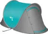 A pop-up camping tent in turquoise and gray. Anteprima dell’immagine prodotto