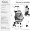 Chariot de courses SHOPPER 3 en 1 pliable avec sac Voir les images du produit 6