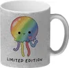 Jelly & Friends Regenbogen-Qualle Glitzer-Kaffeebecher mit Produktbild-Vorschau 1