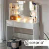 CASARIA® Schminktisch Lucia mit Hocker Schublade 3 Fächer Produktbild-Vorschau 2