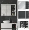 Badspiegelschrank Vicco Viola Weiß/Anthrazit 100 x 75 cm, Produktbild-Vorschau 2