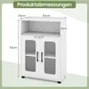 Product dimensions diagram for a white cabinet. Anteprima dell’immagine prodotto