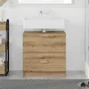 vidaXL Badezimmerschrank Artisan-Eiche 59 x 37 x 59 cm Produktbild-Vorschau 2