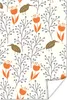 MuchoWow® Poster Vogel - Blume - Muster 40x60 cm - Plakate Produktbild-Vorschau 1
