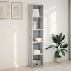 Bücherregal Grau Sonoma 40x30x189 cm Holzwerkstoff Produktbild-Vorschau 3