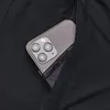 A close-up of a black zippered pocket on a garment, with a smartphone partially inserted. Voir les images du produit