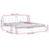 Möbel Bett mit Matratze Grau 200x200 cm Kunstleder - Produktbild-Vorschau 11