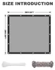 （2X3M）Schwarz Halbtransparent Sonnenschutz PVC Plane, Produktbild-Vorschau 7