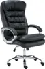 A black office chair with silver accents is shown against a white background. Náhľad obrázku produktu