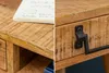 Massiver Schreibtisch RETRO 120cm Mangoholz Bürotisch mit Produktbild-Vorschau 7