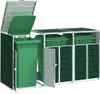 vidaXL Odpadkový box na 3 tony zelený 216x81x115 cm oceľ Náhľad obrázku produktu 8