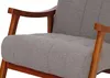 Houpací křeslo HWC-K10, polohovatelné, dřevo  látka/textil Náhled obrázku produktu 4