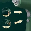 The image shows two modes of an automatic oil sprayer: mist mode and stream mode, with arrows indicating a transition to the main product. Podgląd zdjęcia produktu