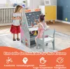 COSTWAY Kindertisch & Stuhl-Set Doppelseitige Produktbild-Vorschau 6