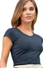 Exklusives Damen-T-Shirt, 100% Baumwolle, unbedruckt, Produktbild-Vorschau 1