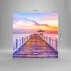 Bilder auf glas - Sonnenuntergang Wasser Brücke Horizont - Produktbild-Vorschau 3