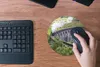 MuchoWow® Mauspad Mousepad Dampfzug inmitten der grünen Produktbild-Vorschau 4