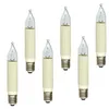 Six small candle-shaped light bulbs with cream-colored bases and clear glass tops are arranged in a grid against a white background. Produktbild-Vorschau