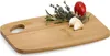 A bamboo cutting board with herbs, garlic, and a tomato on it. Anteprima dell’immagine prodotto