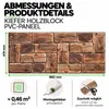 3D Wandpaneele PVC Holzoptik | Kiefer Holzblock | 20 Produktbild-Vorschau 3