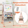 COSTWAY Dětská tabule 3v1, oboustranný stojan s rolí Náhled obrázku produktu 6