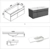 100cm Keramik Waschtisch mit Unterschrank Badmöbel Set mit Produktbild-Vorschau 7