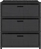 vidaXL Mobile da giardino nero 55x59x69 cm in poly rattan Anteprima dell’immagine prodotto 5