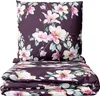 Biber Bettwäsche Set 135x200 80x80 Lila Violett Geblümt mit Produktbild-Vorschau 1