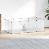 vidaXL Klec pro malá zvířata Transparentní 144x74x46,5 cm Náhled obrázku produktu 2