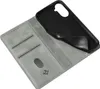 An open flip-style phone case with card slots and a phone holder. Produktbild-Vorschau