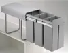 WESCO Vstavaný odpadkový kôš 3x10ltr. 38,5cm hliníková sivá Náhľad obrázku produktu 4