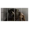 DEQORI Glasbild Echtglas 4x30x60 cm 'Affe mit Kopfhörern' Produktbild-Vorschau 2