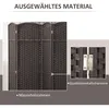 HOMCOM Paravento a 6 pannelli 240 x 170 cm Divisorio in Anteprima dell’immagine prodotto 6