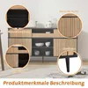 Commode élégante en chêne avec 4 portes coulissantes et 1 Voir les images du produit 5