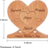 Personalizované dřevěné puzzle se jmény, personalizovaný Náhled obrázku produktu 5