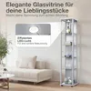 K-Möbel Glasvitrine stehend in Alu / Silber (176x37x33 cm) Produktbild-Vorschau 4