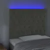 LED Kopfteil Hellgrau 90x7x118/128 cm Samt , Kopfteile Produktbild-Vorschau 3
