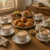Argon Ta 48-teiliges weißes Cappuccinotassen- und Produktbild-Vorschau 5