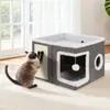 Vigevee kattenbedden, kattenhol, opvouwbaar met krabplank Productafbeelding-voorbeeld 7