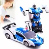 Auto della polizia telecomandata robot trasformabile 2in1 Anteprima dell’immagine prodotto 3
