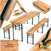 Set da birreria tectake, 3 pezzi, pieghevole, tavolo in Anteprima dell’immagine prodotto 9