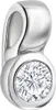 F Anhänger 925/- Sterling Silber 1,3cm weiß Zirkonia Produktbild-Vorschau 1