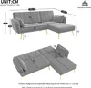 Merax Ecksofa mit Schlaffunktion, L-Form Klappsofa Produktbild-Vorschau 4