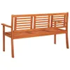3-Sitzer-Gartenbank mit Auflage 150 cm Massivholz Produktbild-Vorschau 5